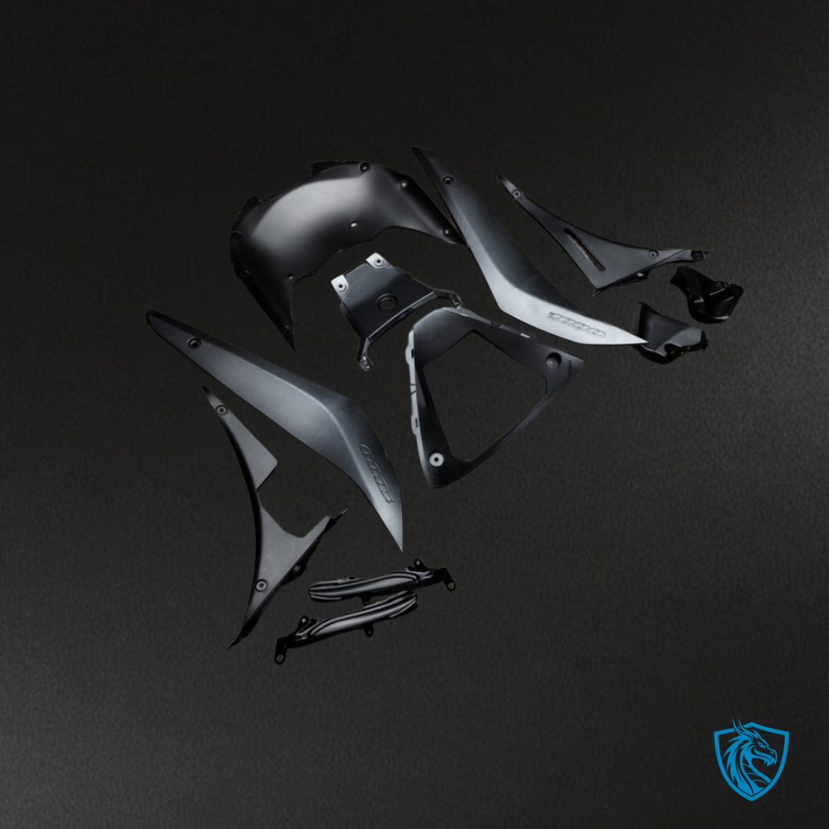 Suzuki GSXR 1000 (2017-2025) Gloss Blue & Black Fiber Style Fairing Kit | ABS Bodywork