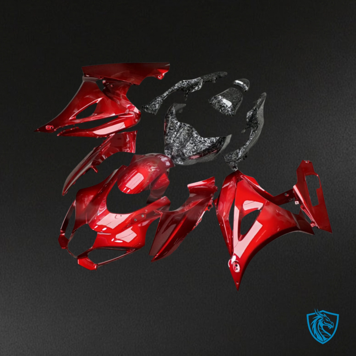 Suzuki GSXR 1000 (2017-2025) Gloss Red & Black Fairings Kit - Aftermarket ABS Bodywork