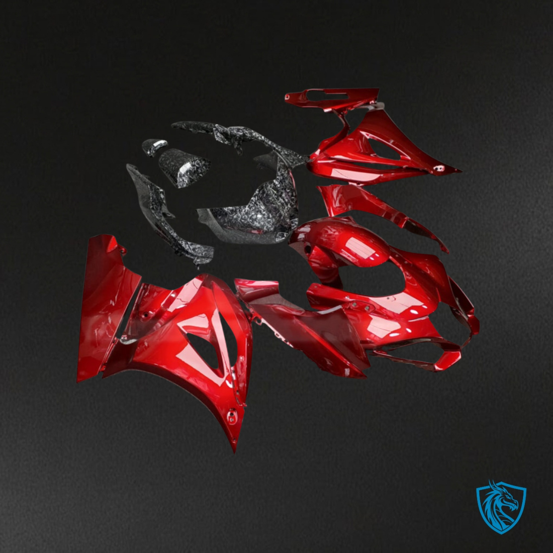 Suzuki GSXR 1000 (2017-2025) Gloss Red & Black Fairings Kit - Aftermarket ABS Bodywork