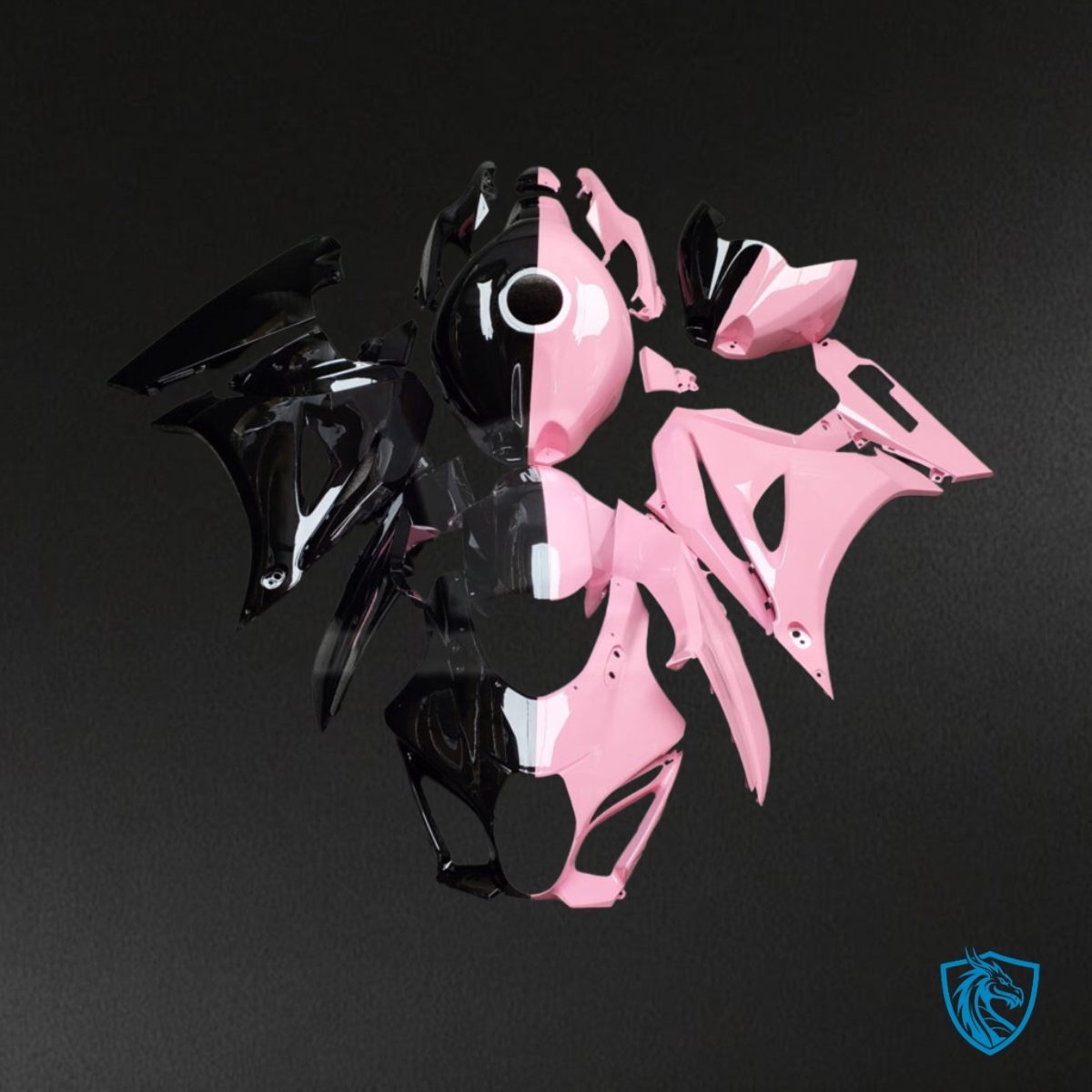 Suzuki GSXR 1000 (2017-2025) Gloss Pink & Black Split Fairing Kit | ABS Bodywork