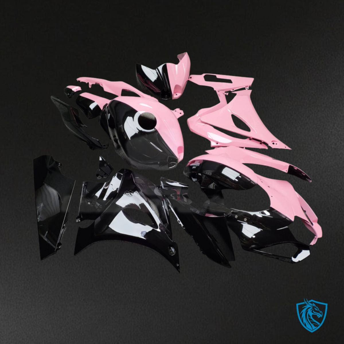 Suzuki GSXR 1000 (2017-2025) Gloss Pink & Black Split Fairing Kit | ABS Bodywork