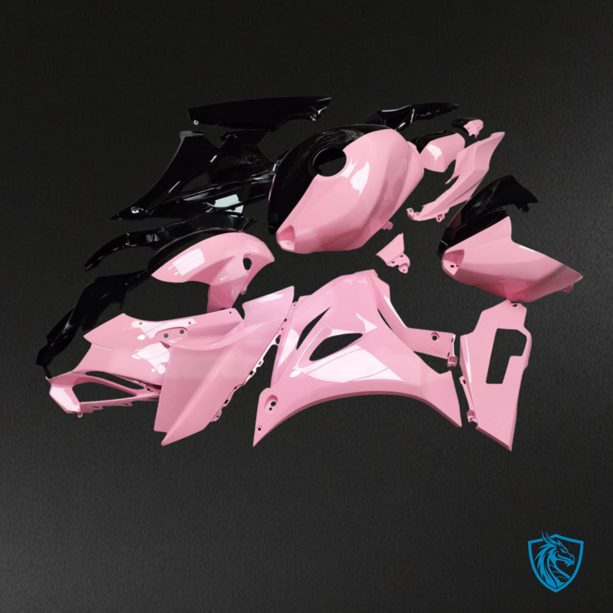 Suzuki GSXR 1000 (2017-2025) Gloss Pink & Black Split Fairing Kit | ABS Bodywork