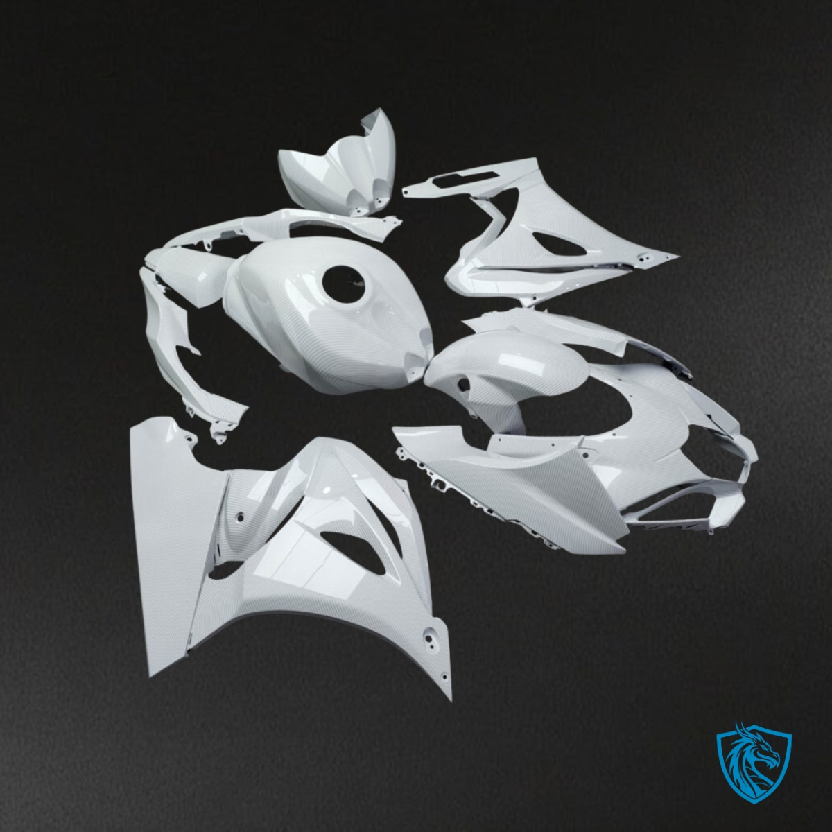 Suzuki GSXR 1000 (2017-2025) Gloss White - MERGEment Motorcycle Fairings Kit