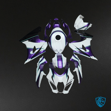 Suzuki GSXR 1000 (2017-2025) Gloss White, Purple & Black Fairing Kit | ABS Bodywork