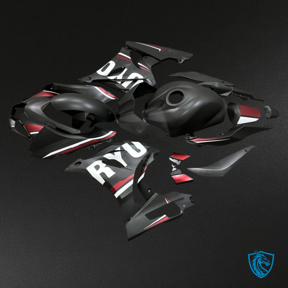 Suzuki GSXR 1000 (2017-2025) Black, Red & White Fairings - Aftermarket ABS Bodywork