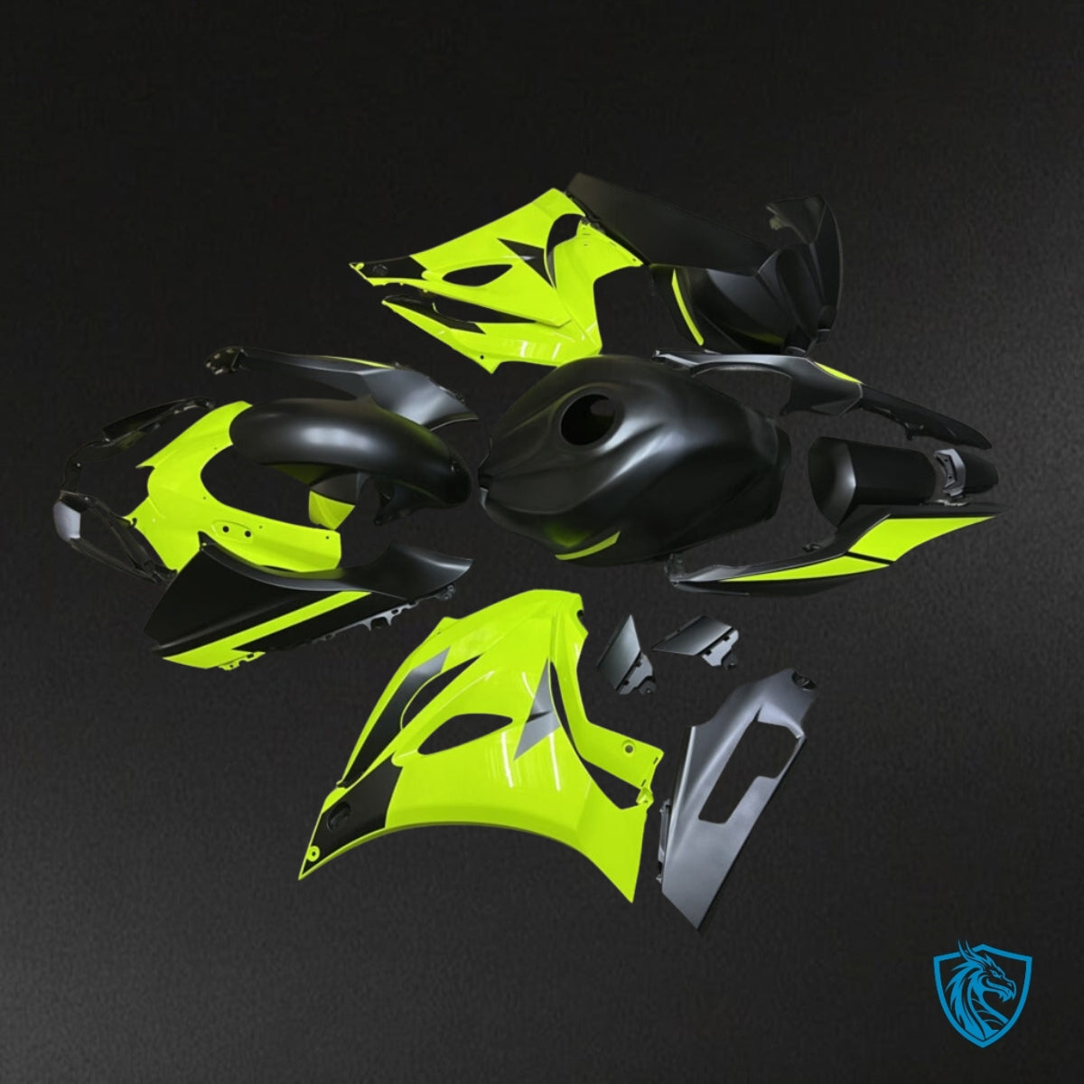 Suzuki GSXR 1000 (2017-2025) Black & Gloss Yellow - MERGEment Motorcycle Fairings Kit