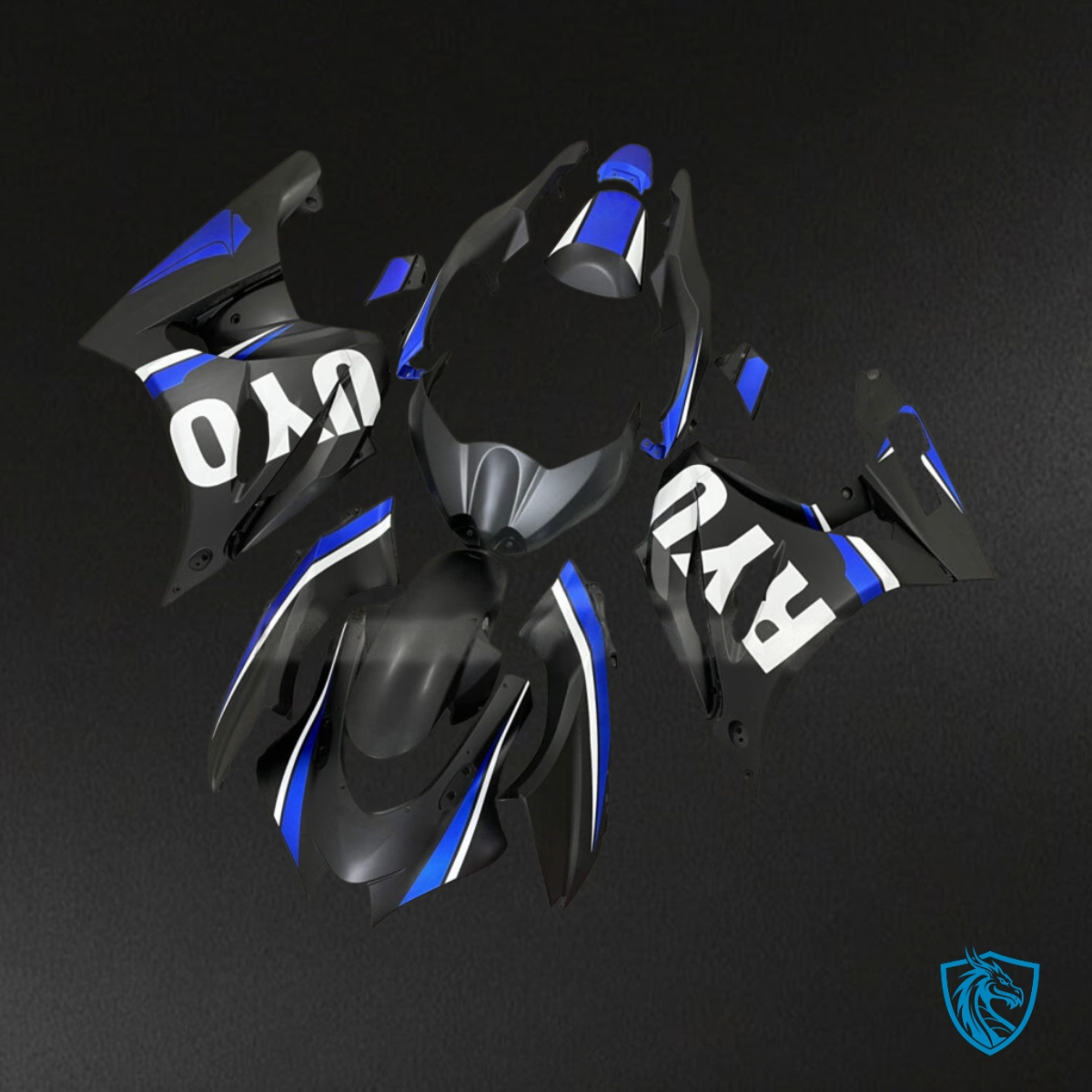 Suzuki GSXR 1000 (2017-2025) Black, Blue & White - MERGEment Motorcycle Fairings Kit