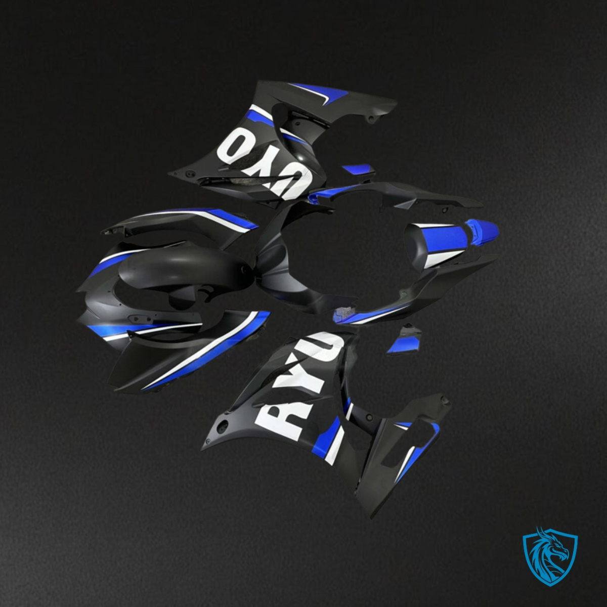 Suzuki GSXR 1000 (2017-2025) Black, Blue & White - MERGEment Motorcycle Fairings Kit