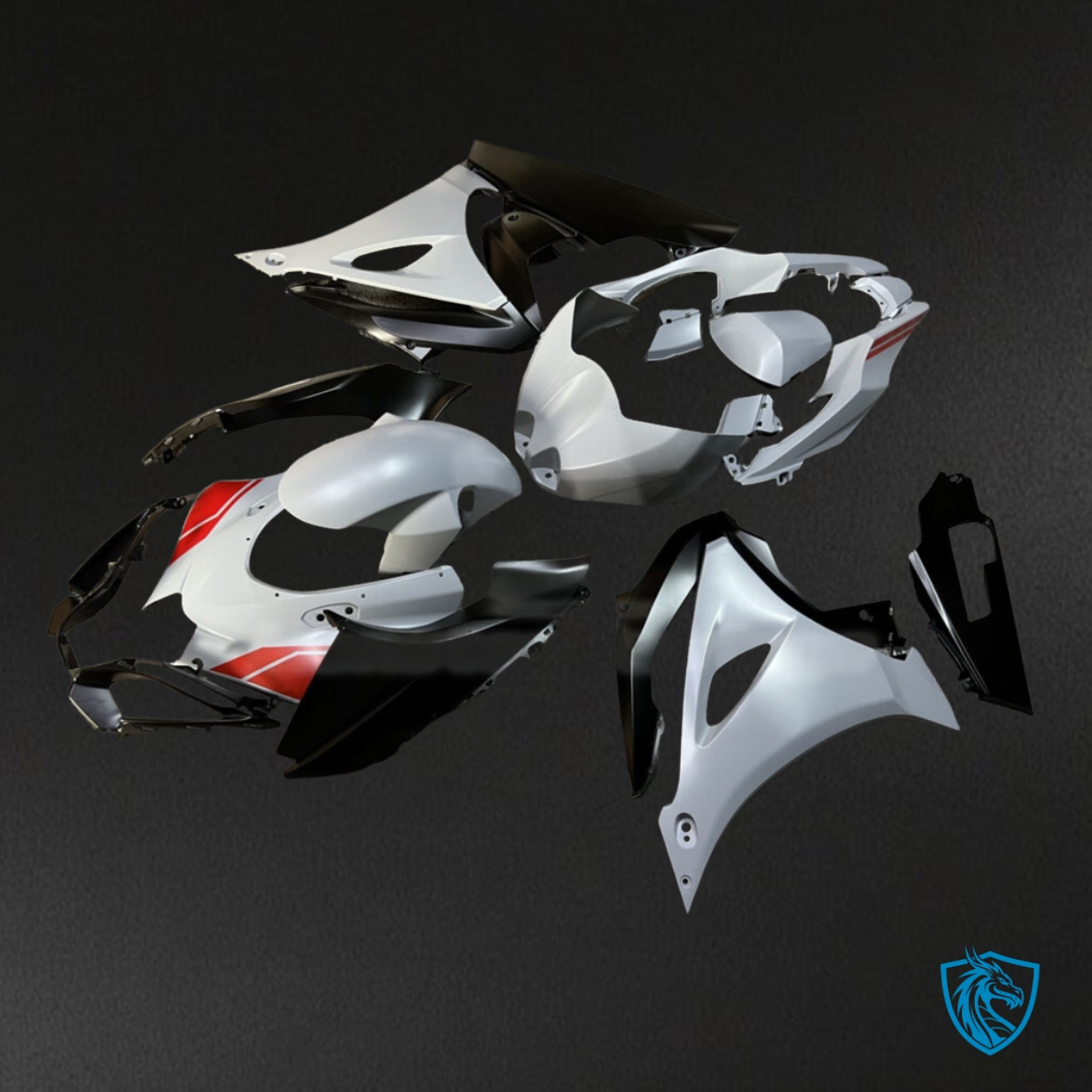 Suzuki GSXR 1000 (2017-2025) Matte Nardo Gray, Black & Red - Custom ABS Fairing Kit