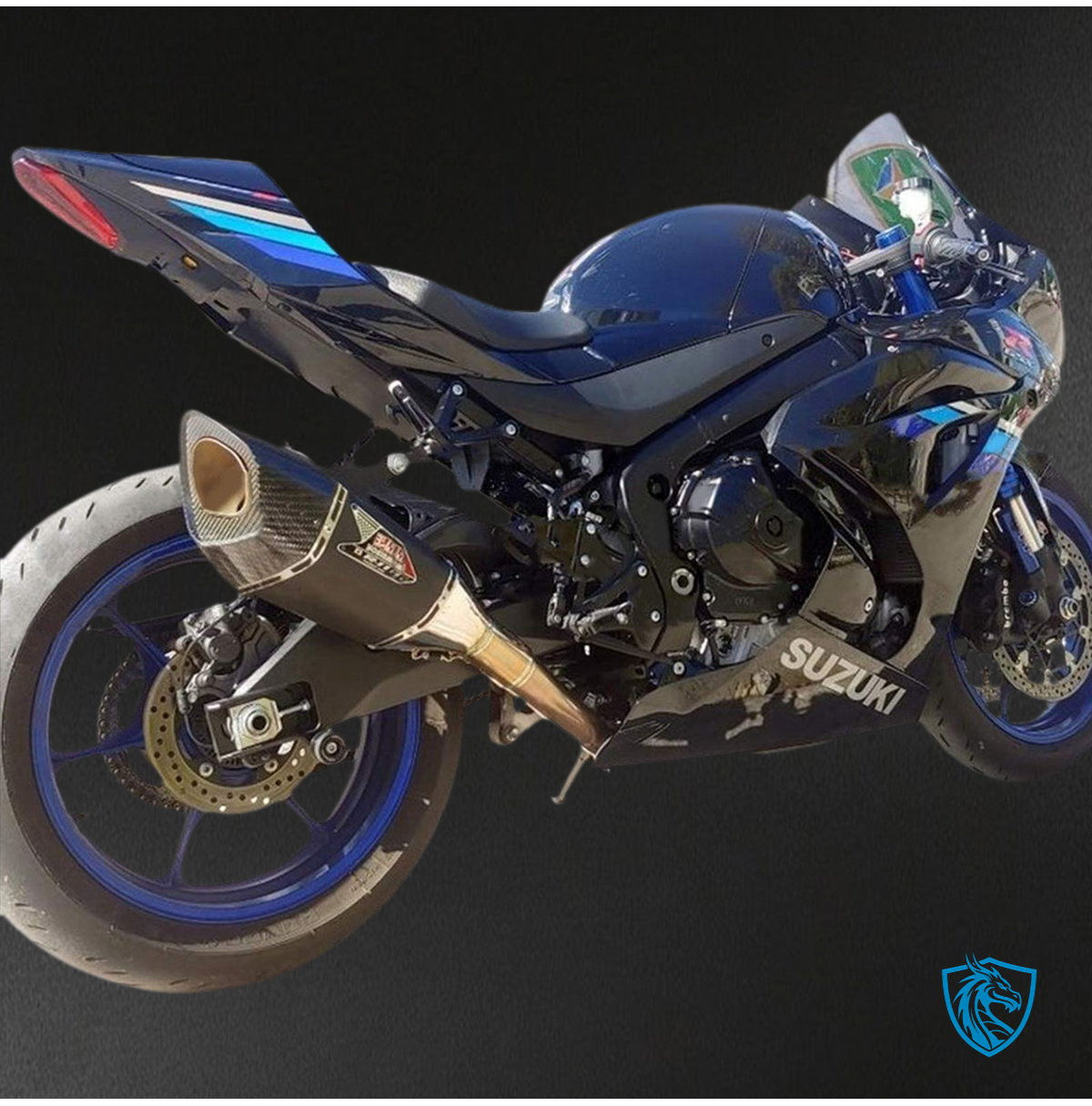 Suzuki GSXR1000 (2017-2020) Gloss Black & White K17 - Custom ABS Fairing Kit