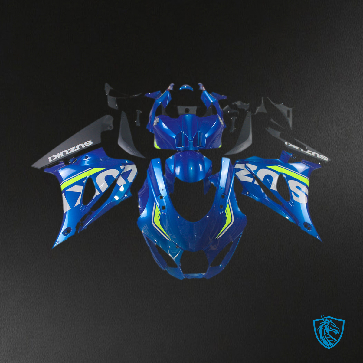 Suzuki GSXR1000 (2017-2020) Gloss Blue & Green K17 Fairing Kit | ABS Bodywork