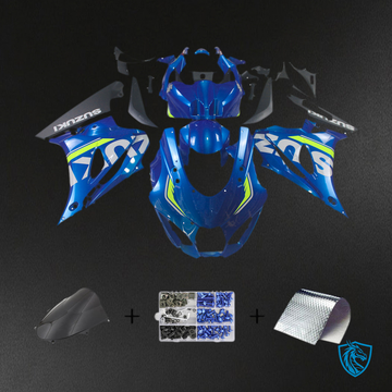 Suzuki GSXR1000 (2017-2020) Gloss Blue & Green K17 Fairing Kit | ABS Bodywork