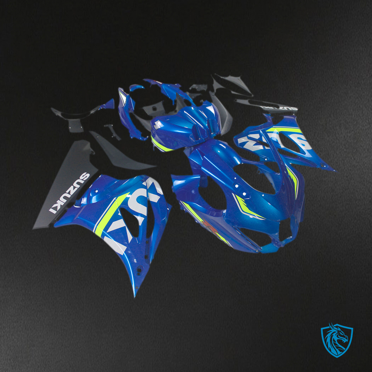 Suzuki GSXR1000 (2017-2020) Gloss Blue & Green K17 Fairing Kit | ABS Bodywork