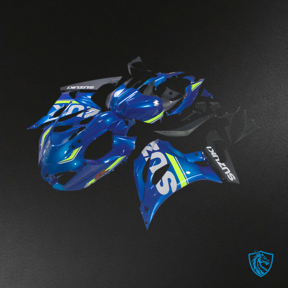 Suzuki GSXR1000 (2017-2020) Gloss Blue & Green K17 Fairing Kit | ABS Bodywork