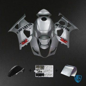 Suzuki GSXR1000 (2003-2004) Gloss White & Red K3 - Custom ABS Fairing Kit