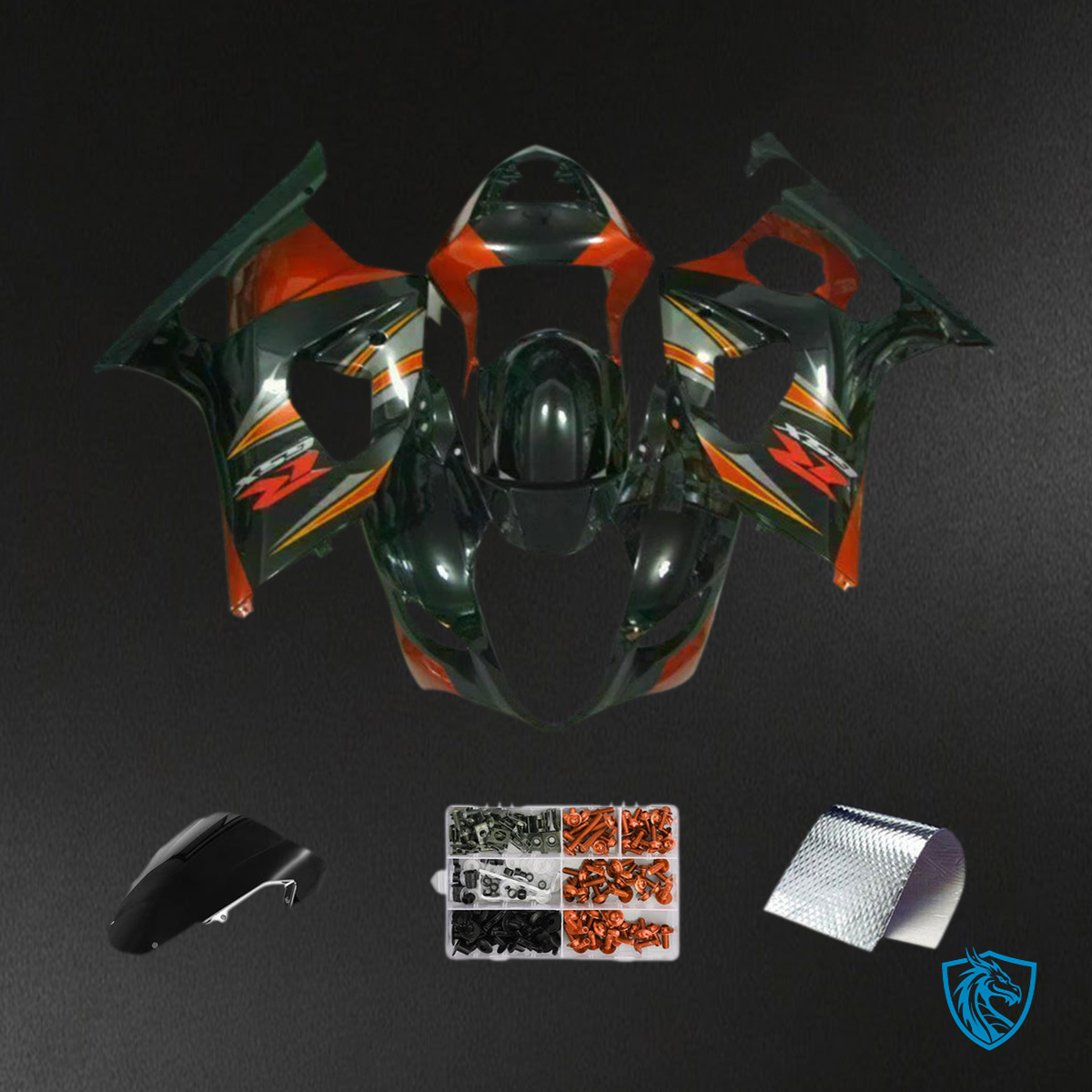 Suzuki GSXR1000 (2003-2004) Orange & Silver K3 Fairing Kit  | ABS Bodywork