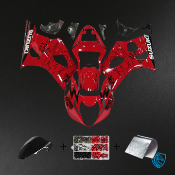 Suzuki GSXR1000 (2003-2004) Gloss Red & Black K3 Fairing Kit | ABS Bodywork