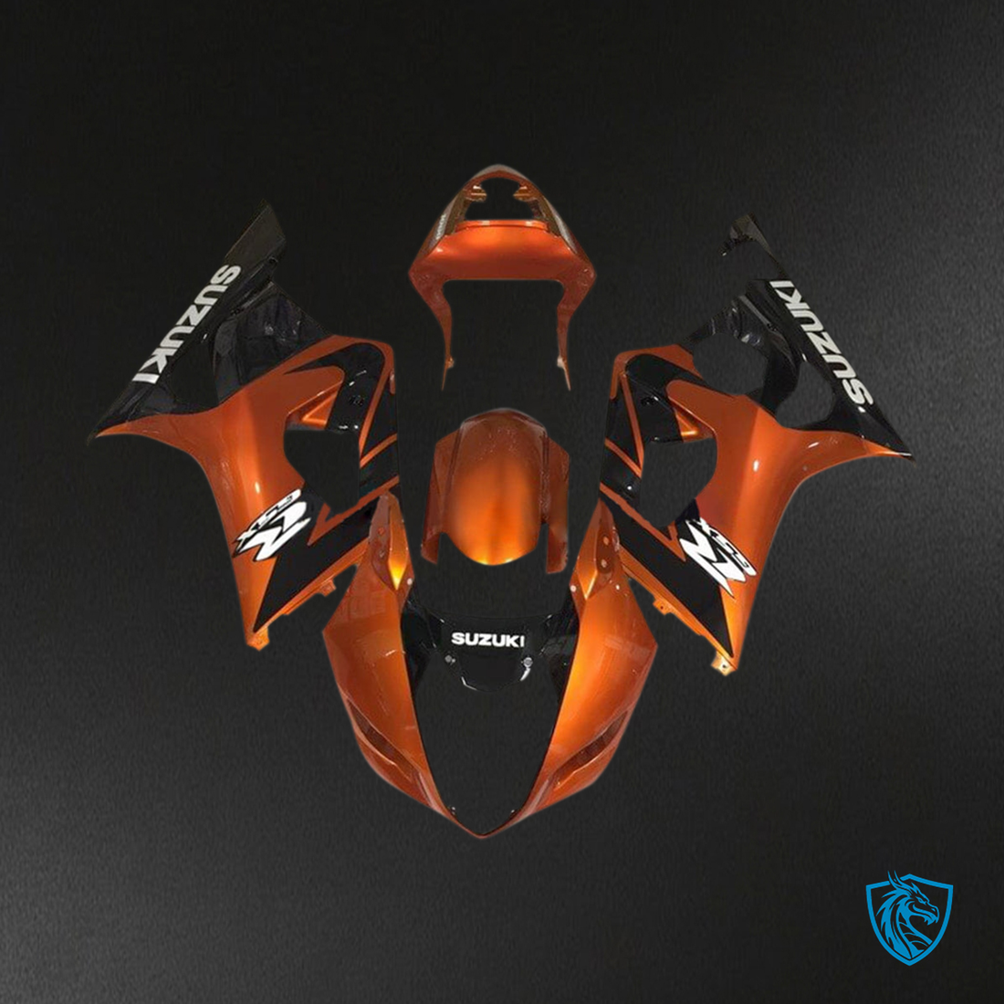 Suzuki GSXR1000 (2003-2004) Gloss Orange & Black K3 - MERGEment Motorcycle Fairings Kit