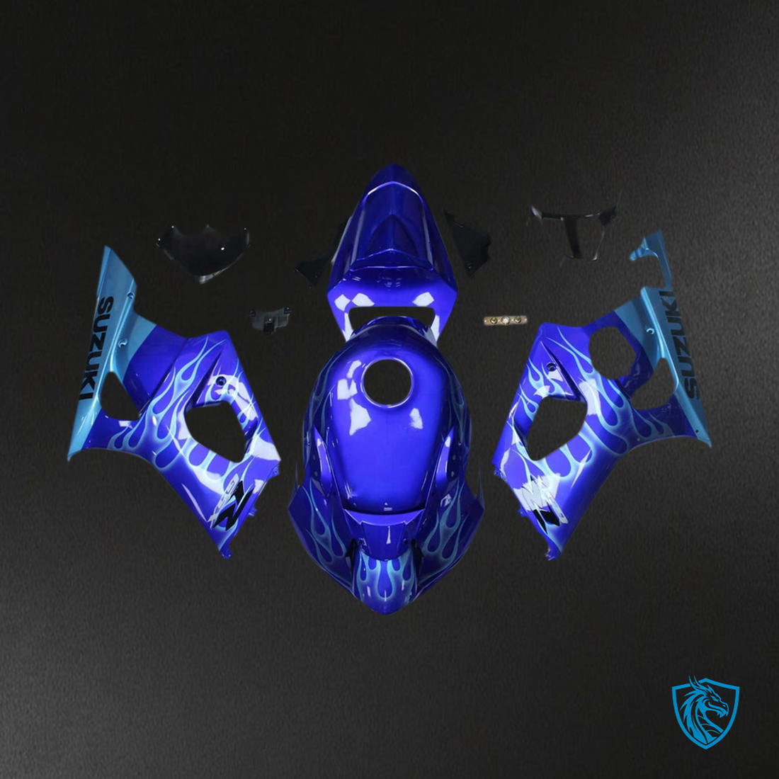 Suzuki GSXR1000 (2003-2004) Gloss Blue & Black K3 - MERGEment Motorcycle Fairings Kit