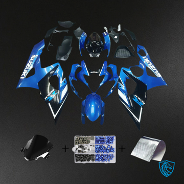 Suzuki GSXR1000 (2003-2004) Gloss Blue & Black K3 Injection Fairing Kit - Aftermarket ABS Bodywork