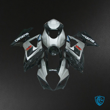 Suzuki GSXR1000 (2007-2008) Silver, Black & Red K7 Fairing Kit - Aftermarket ABS Bodywork