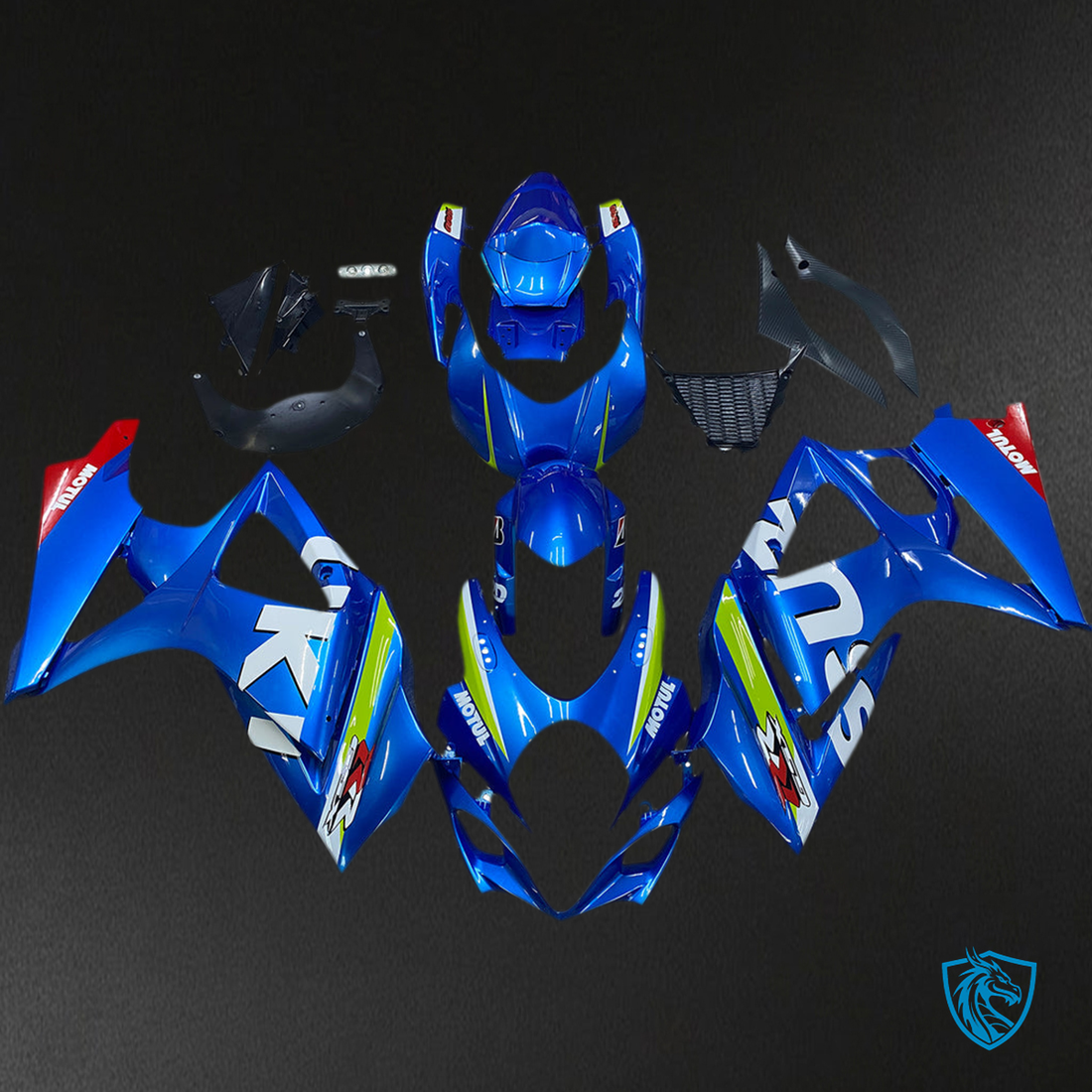 Suzuki GSXR1000 (2007-2008) Gloss Blue & White K7 Fairing Kit | ABS Bodywork