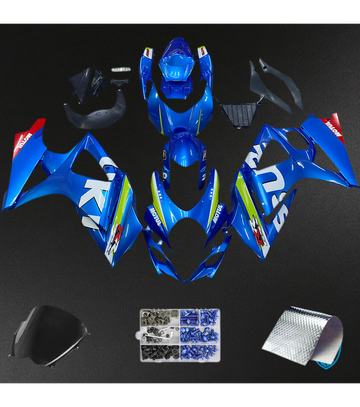 Suzuki GSXR1000 (2007-2008) Gloss Blue & White K7 Fairing Kit | ABS Bodywork