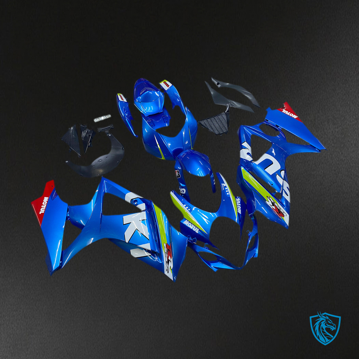 Suzuki GSXR1000 (2007-2008) Gloss Blue & White K7 Fairing Kit | ABS Bodywork