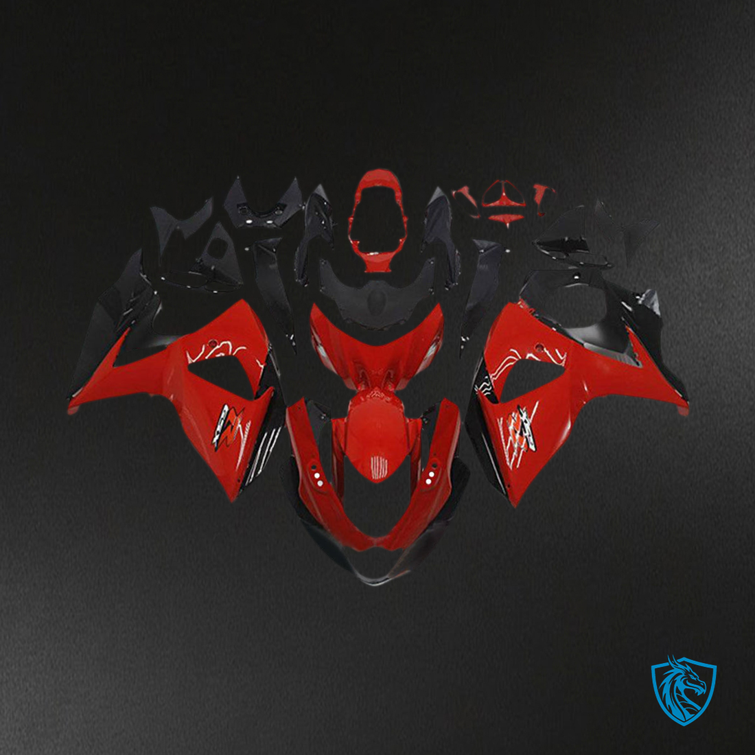 Suzuki GSXR1000 (2009-2016) Gloss Red & Black K9 Injection - Custom ABS Fairing Kit