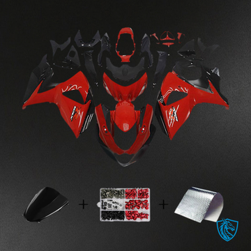 Suzuki GSXR1000 (2009-2016) Gloss Red & Black K9 Injection - Custom ABS Fairing Kit
