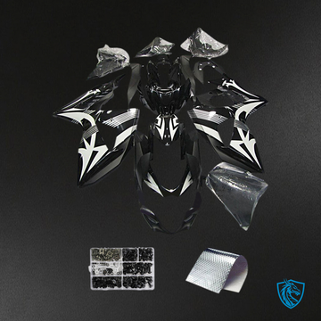 Suzuki GSXR1000 (2009-2016) Gloss Black & white K9 Injection - MERGEment Motorcycle Fairings Kit