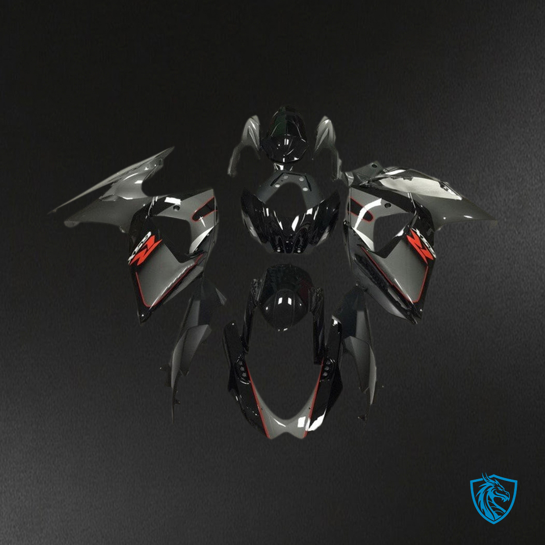Suzuki GSXR1000 (2009-2016) Gloss Black K9 Injection Fairing Kit | ABS Bodywork