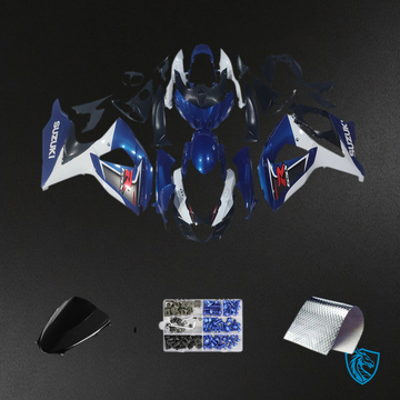 Suzuki GSXR1000 (2009-2016) Gloss Blue, White & Black K9 - MERGEment Motorcycle Fairings Kit