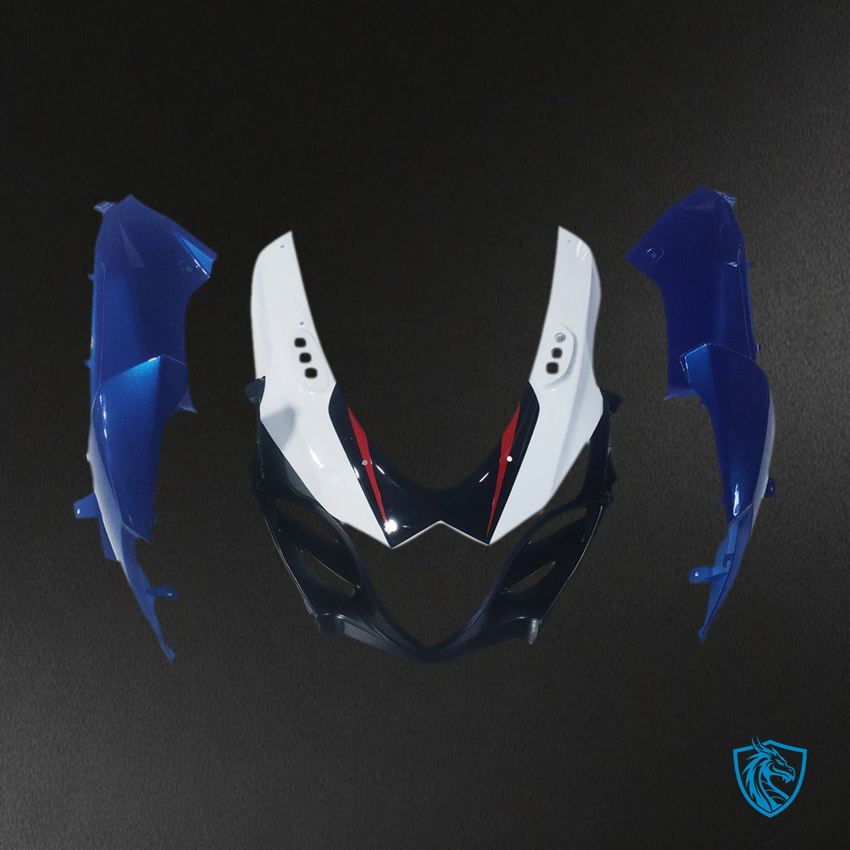 Suzuki GSXR1000 (2009-2016) Gloss Blue, White & Black K9 - MERGEment Motorcycle Fairings Kit