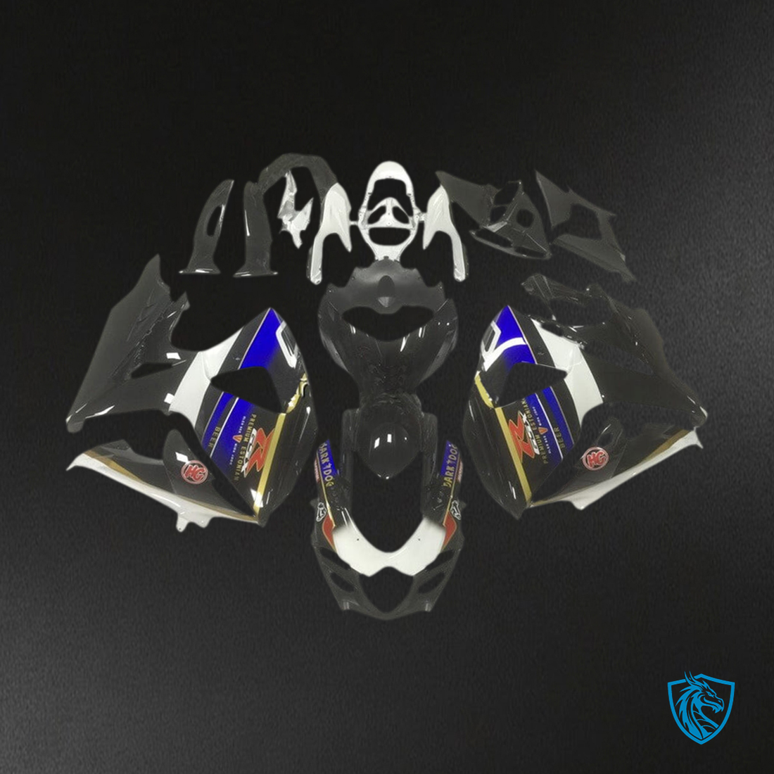 Suzuki GSXR1000 (2009-2016) Gloss Black & Blue K9 Injection - Custom ABS Fairing Kit