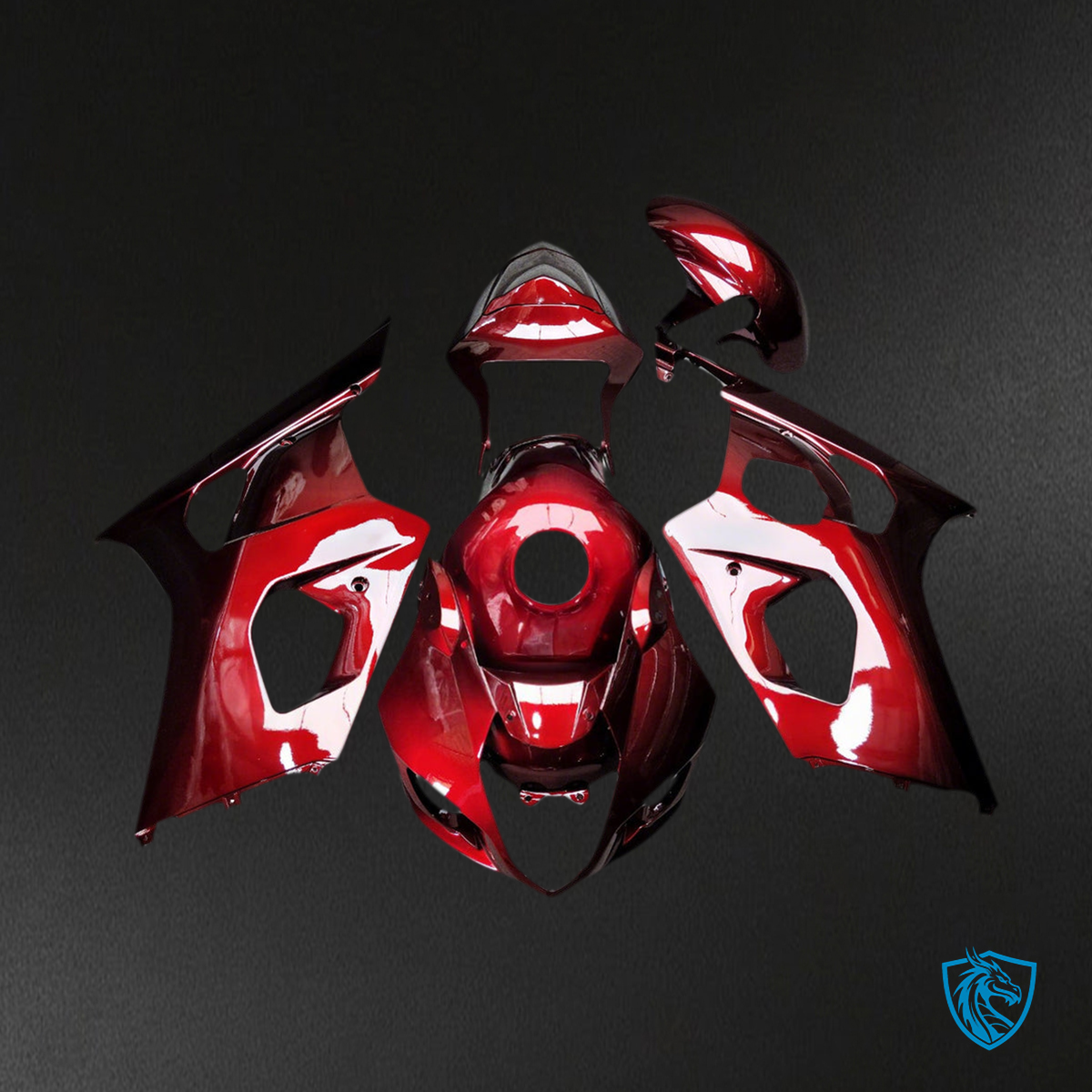 Suzuki GSXR1000 (2003-2004) Gloss Red Injection K3 - Custom ABS Fairing Kit