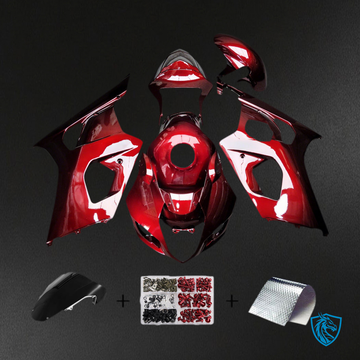 Suzuki GSXR1000 (2003-2004) Gloss Red K3 Injection Fairing Kit | ABS Bodywork