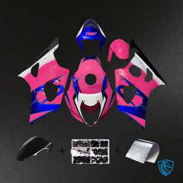 Suzuki GSXR1000 (2003-2004) Pink, Blue & White K3 Injection - MERGEment Motorcycle Fairings Kit