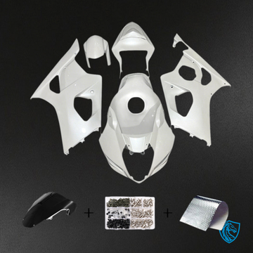 Suzuki GSXR1000 (2003-2004) White & Black K3 Injection Fairing Kit - Aftermarket ABS Bodywork