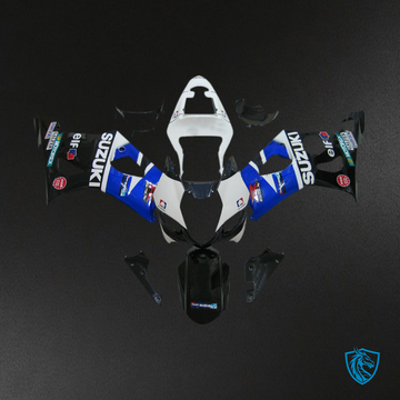 Suzuki GSXR1000 (2003-2004) Black, Blue & White Generic Fairing Kit | ABS Bodywork