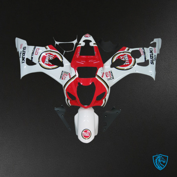 Suzuki GSXR1000 (2003-2004) 24  Red , White & Black Generic - Custom ABS Fairing Kit