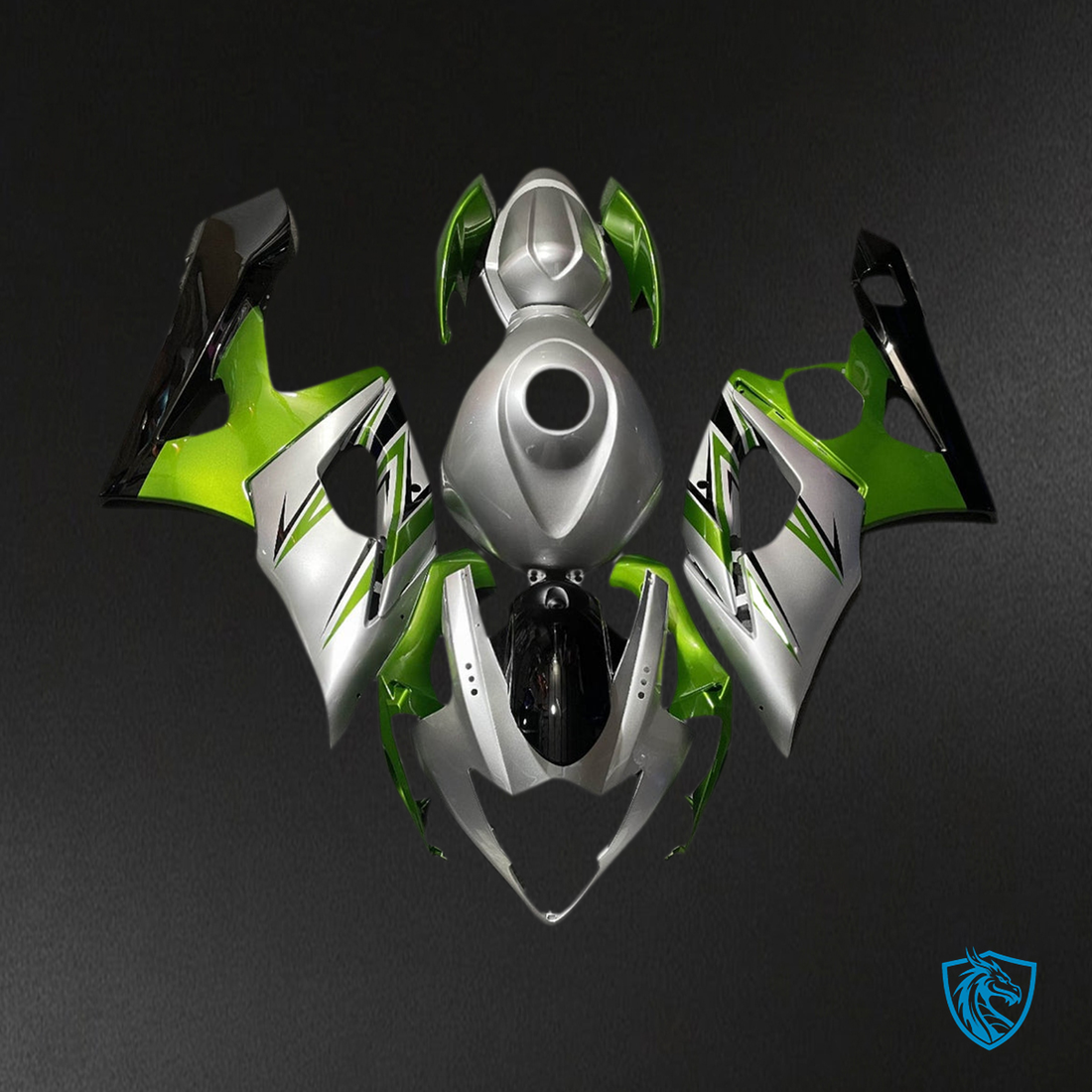 Suzuki GSXR1000 (2005-2006) Sliver & Gloss Green Injection - Custom ABS Fairing Kit