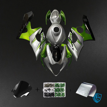 Suzuki GSXR1000 (2005-2006) Sliver & Gloss Green Injection - Custom ABS Fairing Kit