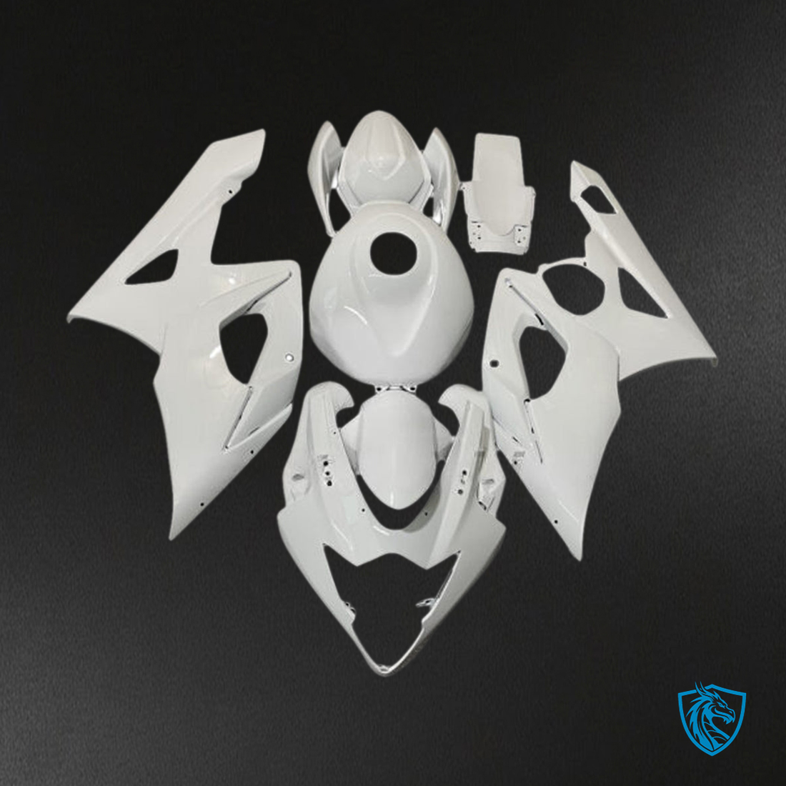 Suzuki GSXR1000 (2005-2006) Gloss White & Black Injection - MERGEment Motorcycle Fairings Kit