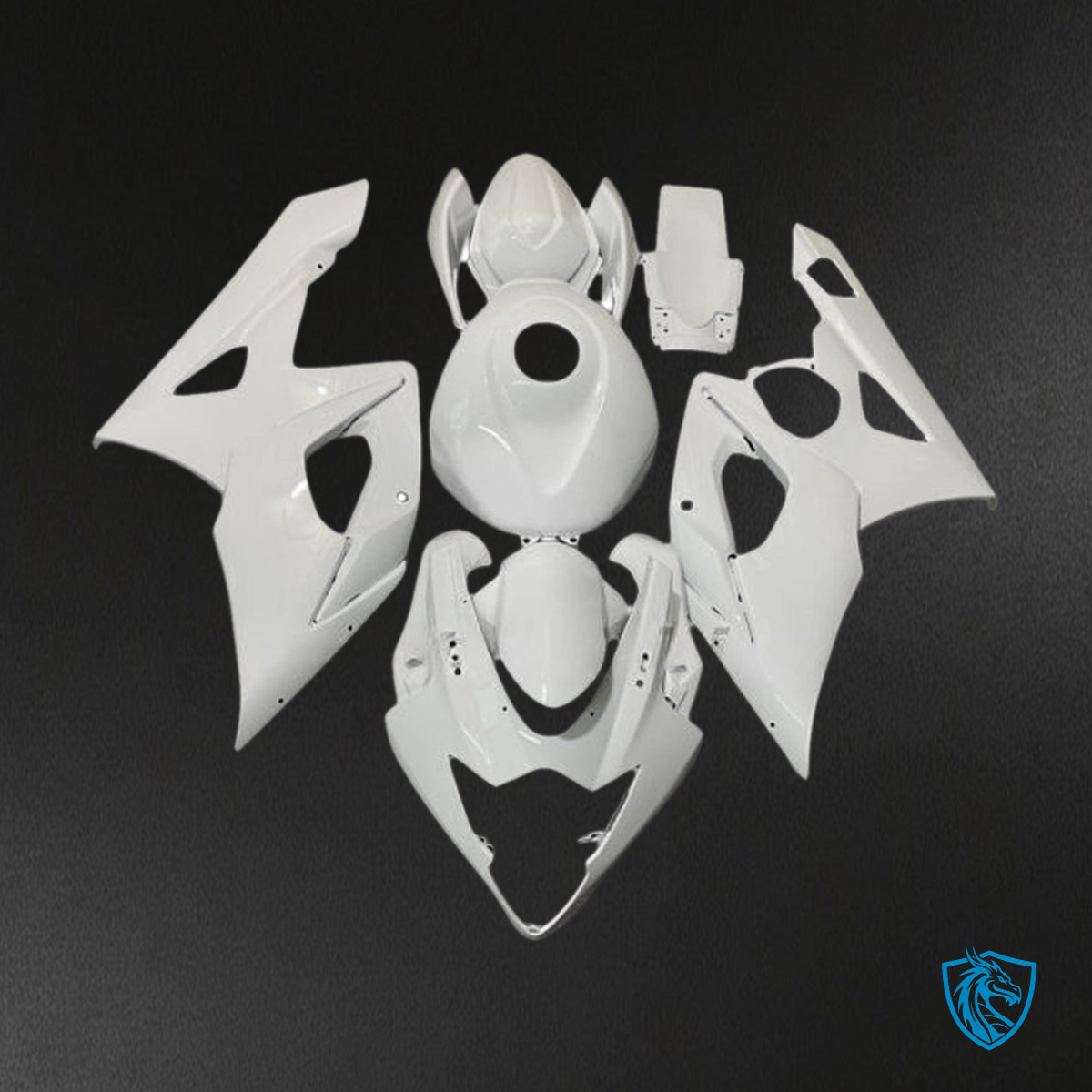 Suzuki GSXR1000 (2005-2006) Gloss White & Black Injection - MERGEment Motorcycle Fairings Kit