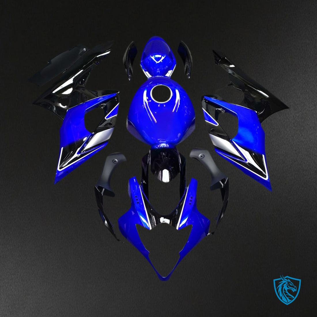 Suzuki GSXR1000 (2005-2006) Gloss Blue & Gloss Black Fairing Kit | ABS Bodywork