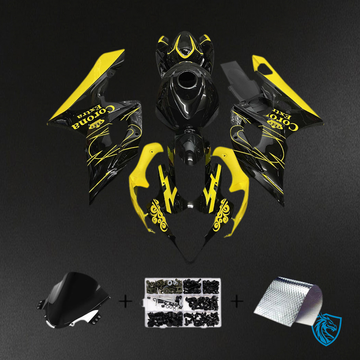 Suzuki GSXR1000 (2005-2006) Yellow & Gloss Black Injection - Custom ABS Fairing Kit