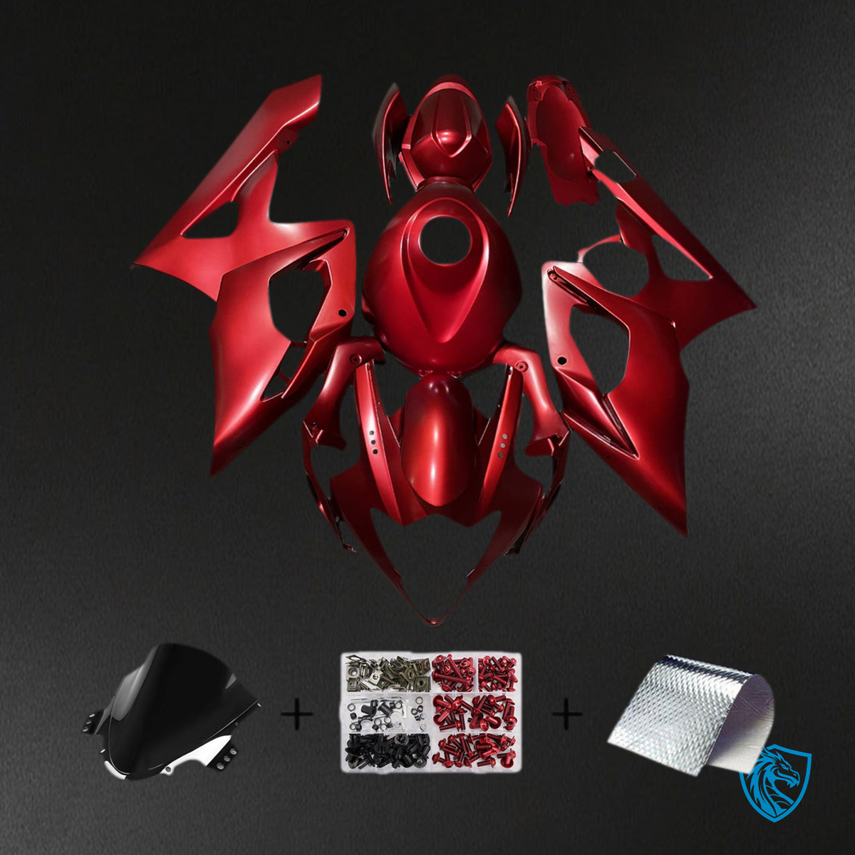 Suzuki GSXR1000 (2005-2006) Gloss Red & Black K5 Injection - Custom ABS Fairing Kit