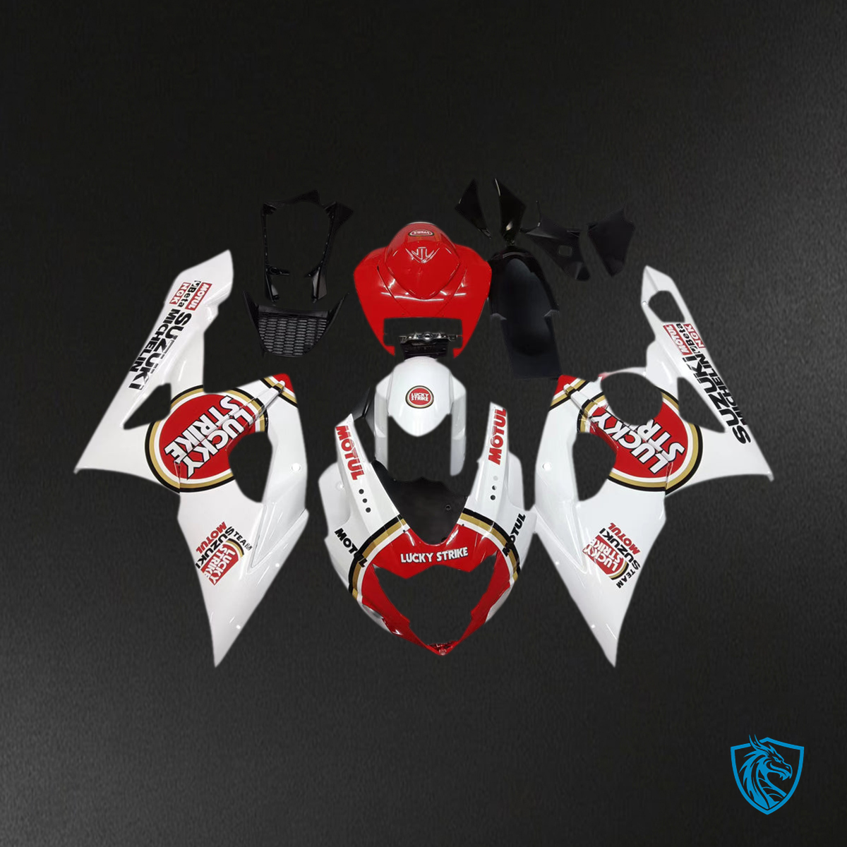 Suzuki GSXR1000 (2005-2006) White & Red Generic - MERGEment Motorcycle Fairings Kit