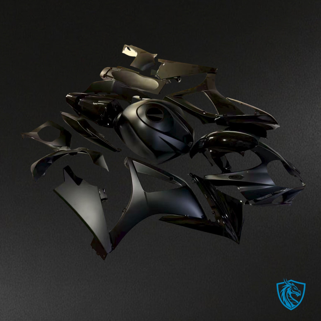 Suzuki GSXR 1000 (2007-2008) Gloss Black - Custom ABS Fairing Kit